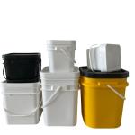 Custom Color Printing Logo Square Plastic Pail With Handle for Snack Organizatio