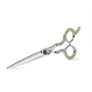 China 440c Curved Blending Pet Hair Scissors , Dog Grooming Chunkers factory