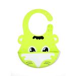 Cute Animal Silicone Baby Girl Bibs , Colorful Funny Baby Bibs With Sleeve