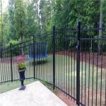 Building Material 6ft 8ft Metal Garden Picket Fence Black Galvanized