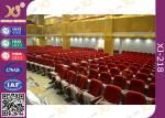 Embroidery Customized Wooden Back & Seat Conference Hall Chairs With 5 Years