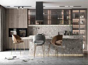 China Linear Style E1 E0 Environment Standard Kitchen Room Cabinets Furniture factory