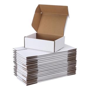 China Recycled Materials Custom Logo Black White Carton Mailing Boxes for Luxury Shipping factory
