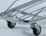 Removable Double Steel Supermarket Shopping Trolley Cart For Basket