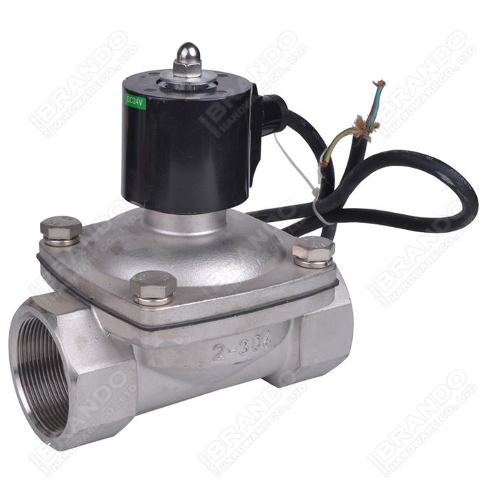 Normally Open Brass Solenoid Valve Waterproof IP68 1/2'' 24V 220V 2