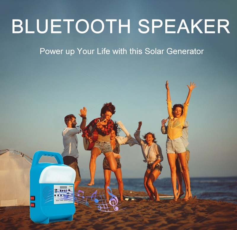 Power Source Charged Solar Portable Generator Inverter Battery Camping SRE-583