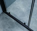 Sliding Shower Doors 120*190cm Size 5/6mm Tempered Glass Aluminium Black Frame