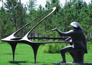 China Playing The Piano Bronze Statue For Home / Hotel / Public Decoration factory