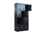 Customized Color 12 Door Lockers , Fire Resistant Gym Storage Cabinet