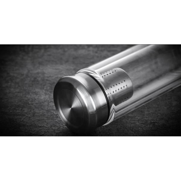 Safe Reusable Glass Bottles , Build In Tea Mesh Net Insulated Drink Bottle