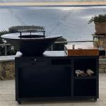 Wood Burning Grill Metal Corten Steel Fire Pit BBQ Barbecue