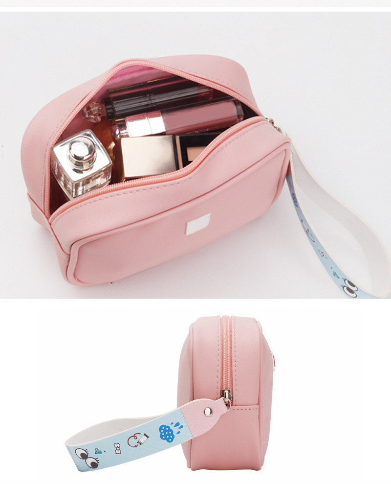 Waterproof Makeup Pouch Vanity Bag Portable Makeup Cosmetics Leather Wash Bag