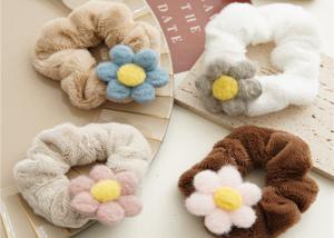 China influencers Winter woolen Sunflowers kids hair accessories scrunchie hair ring tie hair accessories spot wholesale factory