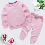 Children'S Outfit Sets Solid Color Sweater Sets Children'S Cotton Two Piece