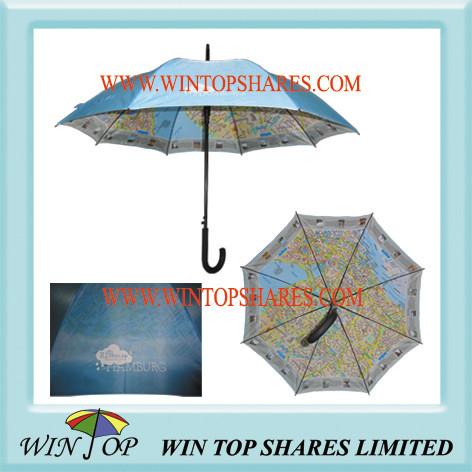 China Double Layers Promotion Map Umbrella(WT5064) factory