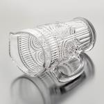 45 Ounce Vintage Glass Water Pitcher Machine Made Transparent Embossed