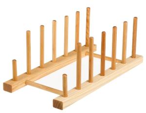 China Factory direct sell bamboo plate drying rack wood dish racks kitchen factory