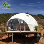 Customized Glamping Hotel Geodesic Dome Tent Sun Shelter Fire Resistant