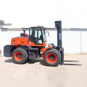 China Cross Country Outdoor 3.5t 5t 6t 12t 4X4 4WD Hydraulic Off Road Diesel Forklift factory