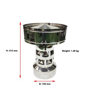 China Spigot Lock 6&quot; Tower Shape Chimney Flue Rain Caps Corrosion Resistant factory