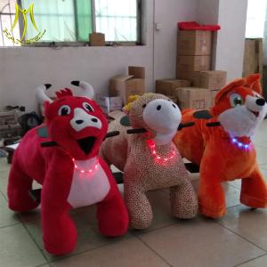 China Hansel battery operated plush dinosaur toys for sale animal coin operated horse factory