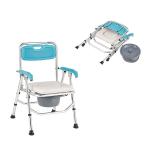 Medical Commode Chair Foldable Aluminum Commode Chair With Bedpan