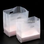 Recycable Custom Logo Reusable Shopping Bags , Frosted Clear Plastic Packaging