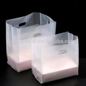 China Recycable Custom Logo Reusable Shopping Bags , Frosted Clear Plastic Packaging Bag factory