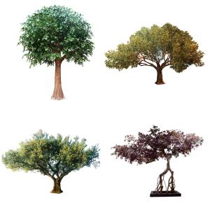 China ROHS 350cm Artificial Landscape Trees Fake Maple Tree For Airport factory