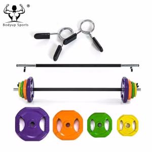 China Gym Body Bump Aerobic Barbell Set with Rubber Coated Weight Plates factory