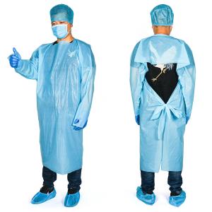 China CPE Medical Disposable Gowns / Protective CPE Isolation Surgical Apron factory