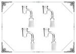4mm Thickness Quartz Banger Nail 14mm 18mm Male Female Mix Size For Glass Oil