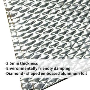 China 2.5mm automobile vibration reduction pad/glossy rhombus aluminum foil / Car Sound Deadening Mat factory
