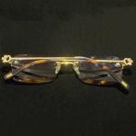 Stylish Design Solid Gold Hip Hop Gold Glasses Rimless Diamond Cut Sunglasses