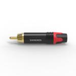 RCA Audio Male Plug Connector 1000 MOhm With Solder Insulation