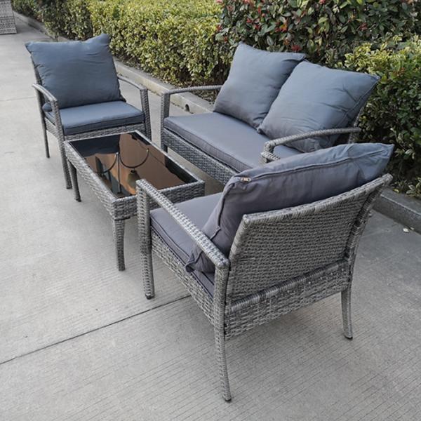 Top Selling In Uk /Usa Market 4 Pieces Rattan Handmade Outdoor Furniture Luxury