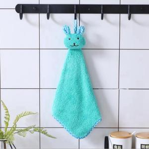 China Kids Cartoon Hand Kitchen Towel Napkins With Loop factory
