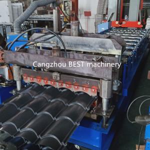 China PPGI Interlock Roof 6m/Min Panel Roll Forming Machine factory