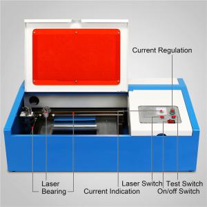 China 40W CO2 Laser Engraving Machine 3020 For Acrylic Wood Bamboo Rubber Stamp factory
