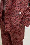 Collar Contrast Silk Satin Pajamas Mens Long Sleeve Polyester Pjs Sleepwear