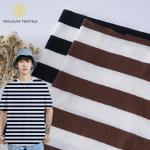 Durable Moisture Absorption Fashionable Striped Cotton Fabric For Casual Wear