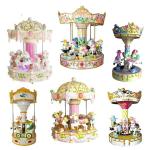 ODM Coin Operated Carousel Ride Amusement Park Horse Carousel Kiddie Ride