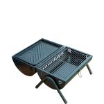 Powder Coated Steel Barrel Rotisserie Kitchen BBQ Charcoal Grill for Outdoor