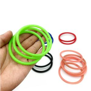 China Waterproof gaskets Green Blue Colored Elastic Non-Toxic Food Grade Silicone Rings for sealing factory