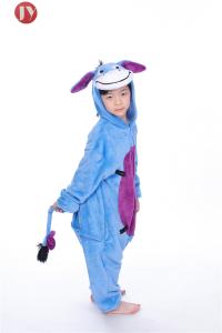 China Wholesale Soft Fluffy Flannel Donkey Kids Onesie Pajamas kigurumi factory