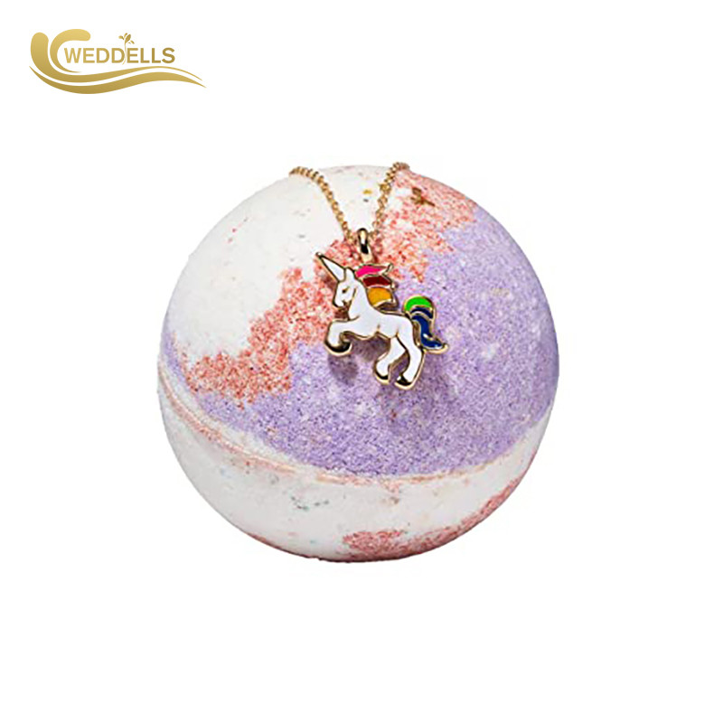 Birthday Gift Unicorn 5OZ Kids Surprise Bath Bombs With Necklace