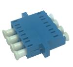 Quadruple 4 Cores LC UPC Singlemode Fiber Optic Adapter Blue Color