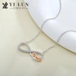 YASVITTI Wholesale Personalized High End Silver Necklace Rose Gold Plated Heart