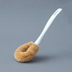 Long Handle Brown Wool PP Utensil Cleaner Brush Pot Washing 25*6*3cm