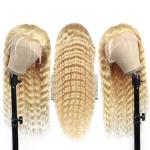 Blonde 613 Deep Wave Wig Human Hair Wig Brazilian Virgin Cuticle Aligned